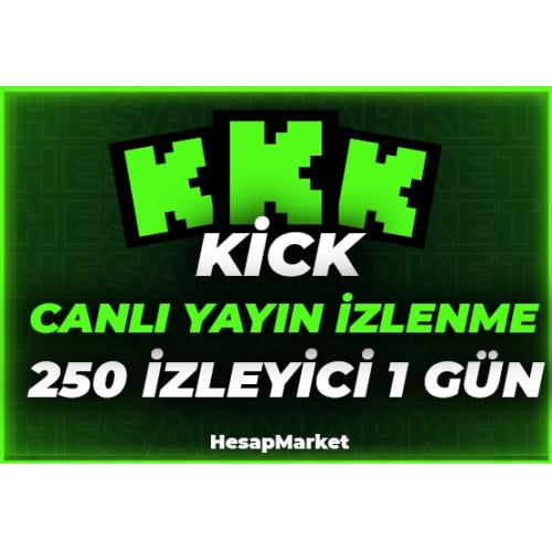  ⭐ KİCK ⭐ 250 CANLI YAYIN İZLEYİCİ 1 GÜN